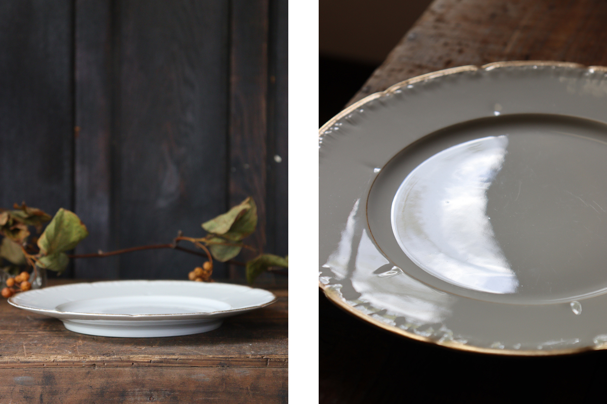 U45 フランスBrocante B&Co リモージュ磁器 ゴールドリム ディナー